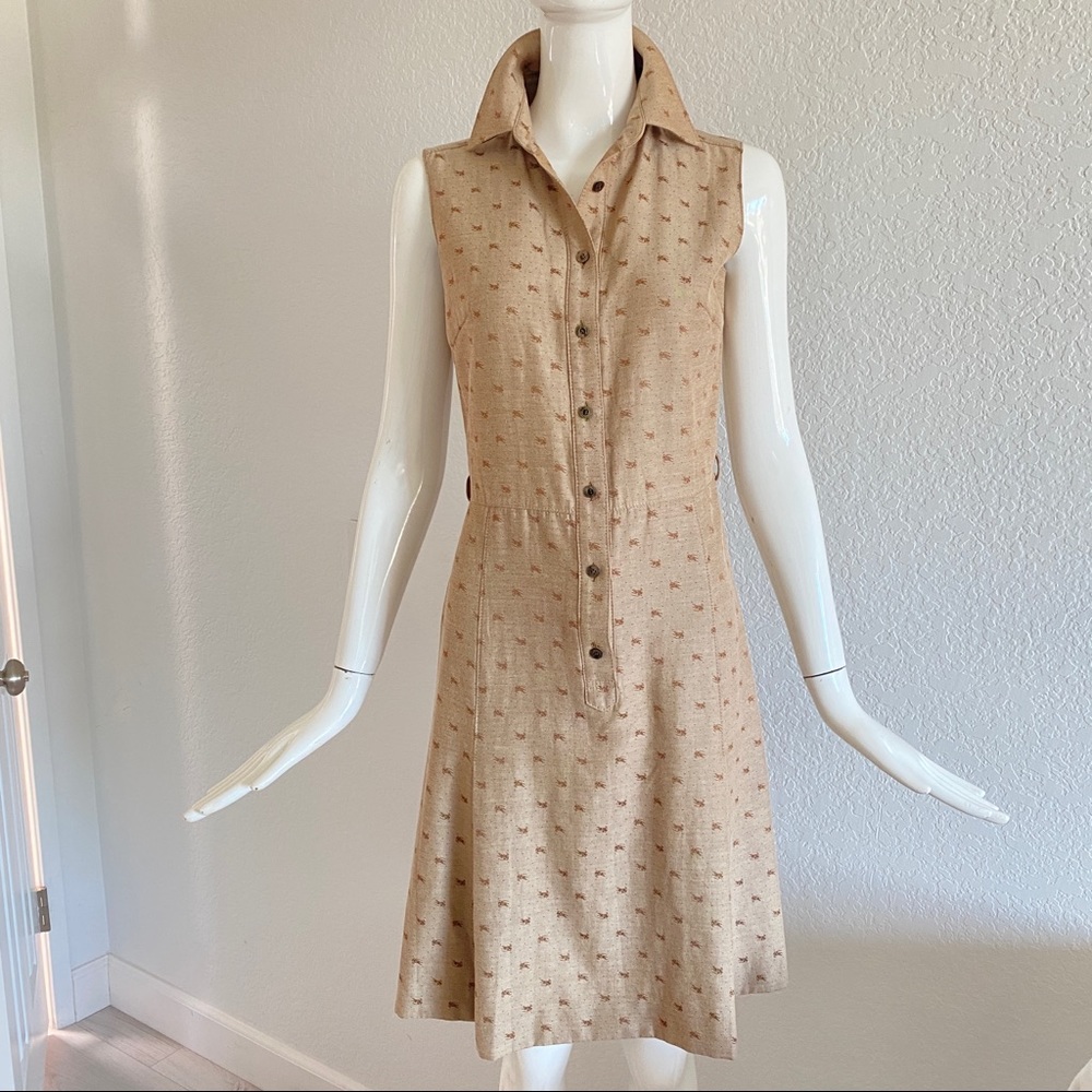 Burberry logo print shirt dress